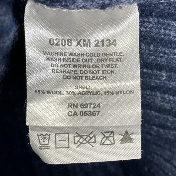 Columbia XCO Men’s Blue Full Zip Wool Blend Sweater Size XL - Picture 4 of 6